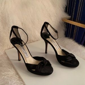 Jimmy Choo Classic Black Satin evening shoes